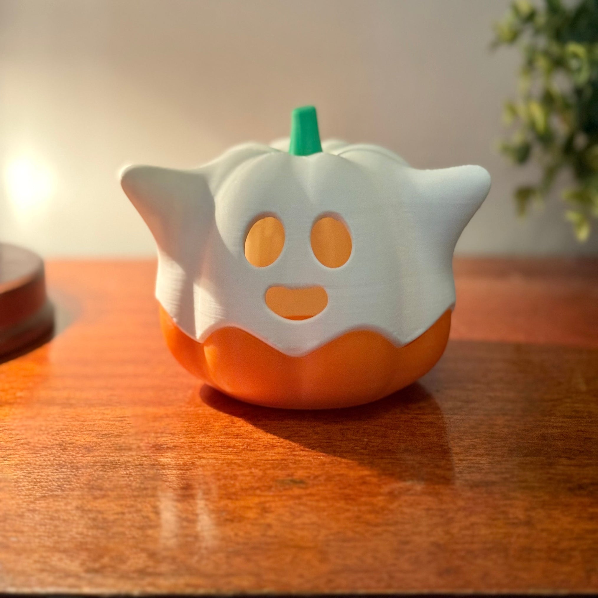 Cute Pumpkin Tea Light Ghost