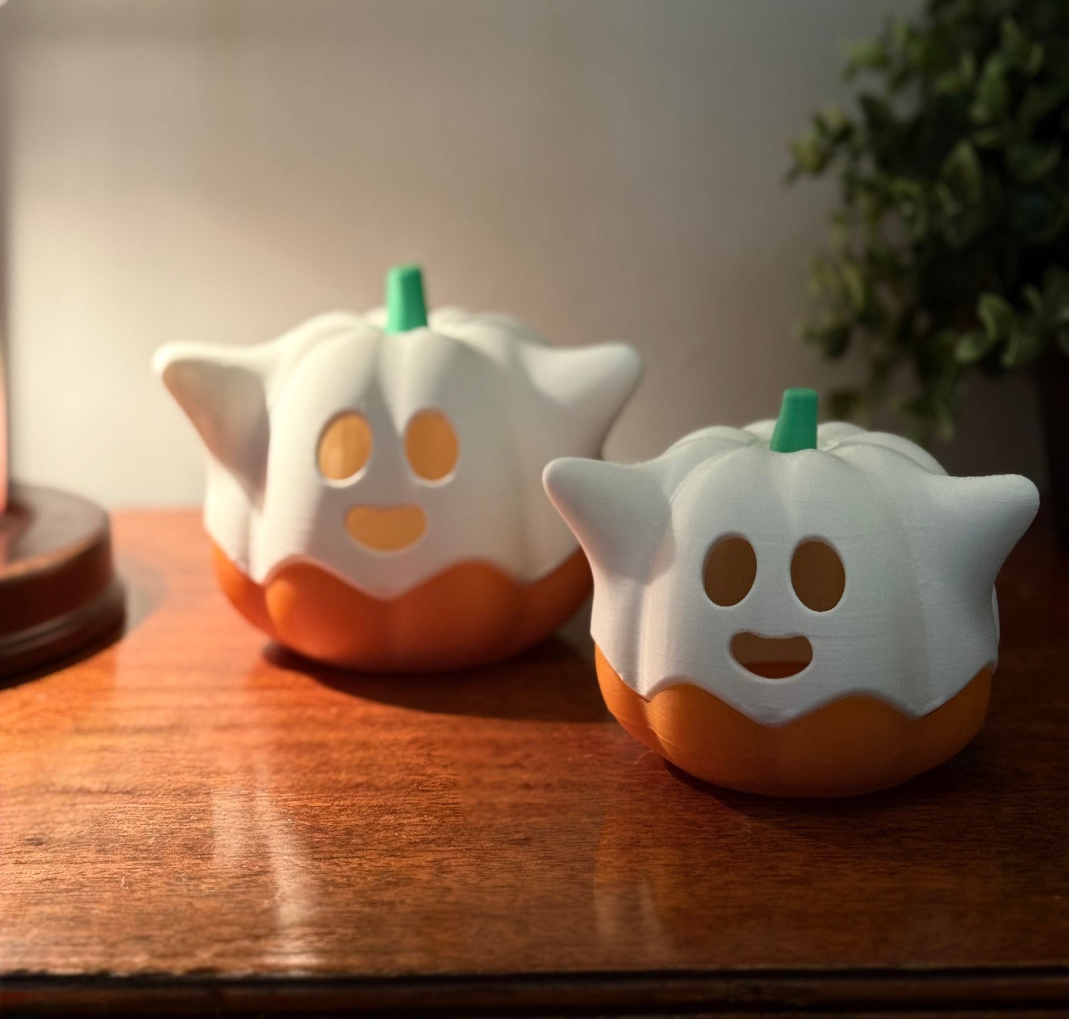 Cute Pumpkin Tea Light Ghost